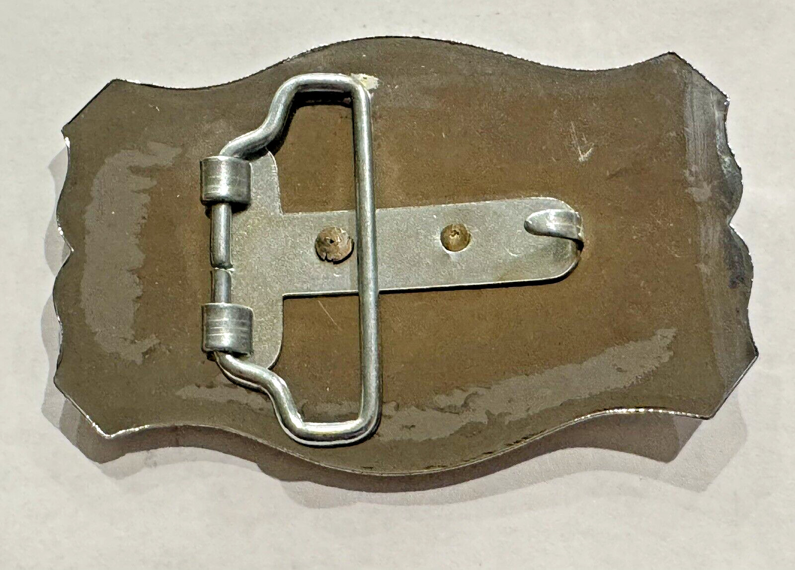 VINTAGE CONESTOGA COVERED WESTERN WAGON SILVER TONED BELT BUCKLE