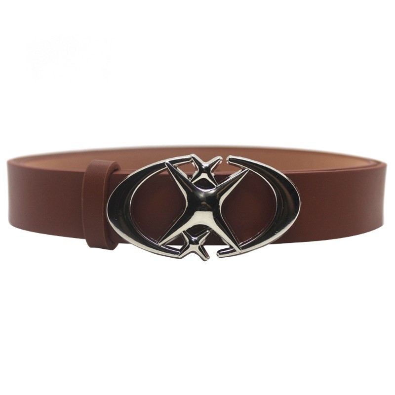Buckle Belt Gothic Cross Metal Buckle Belt Punk Moon Star Design for Men Women