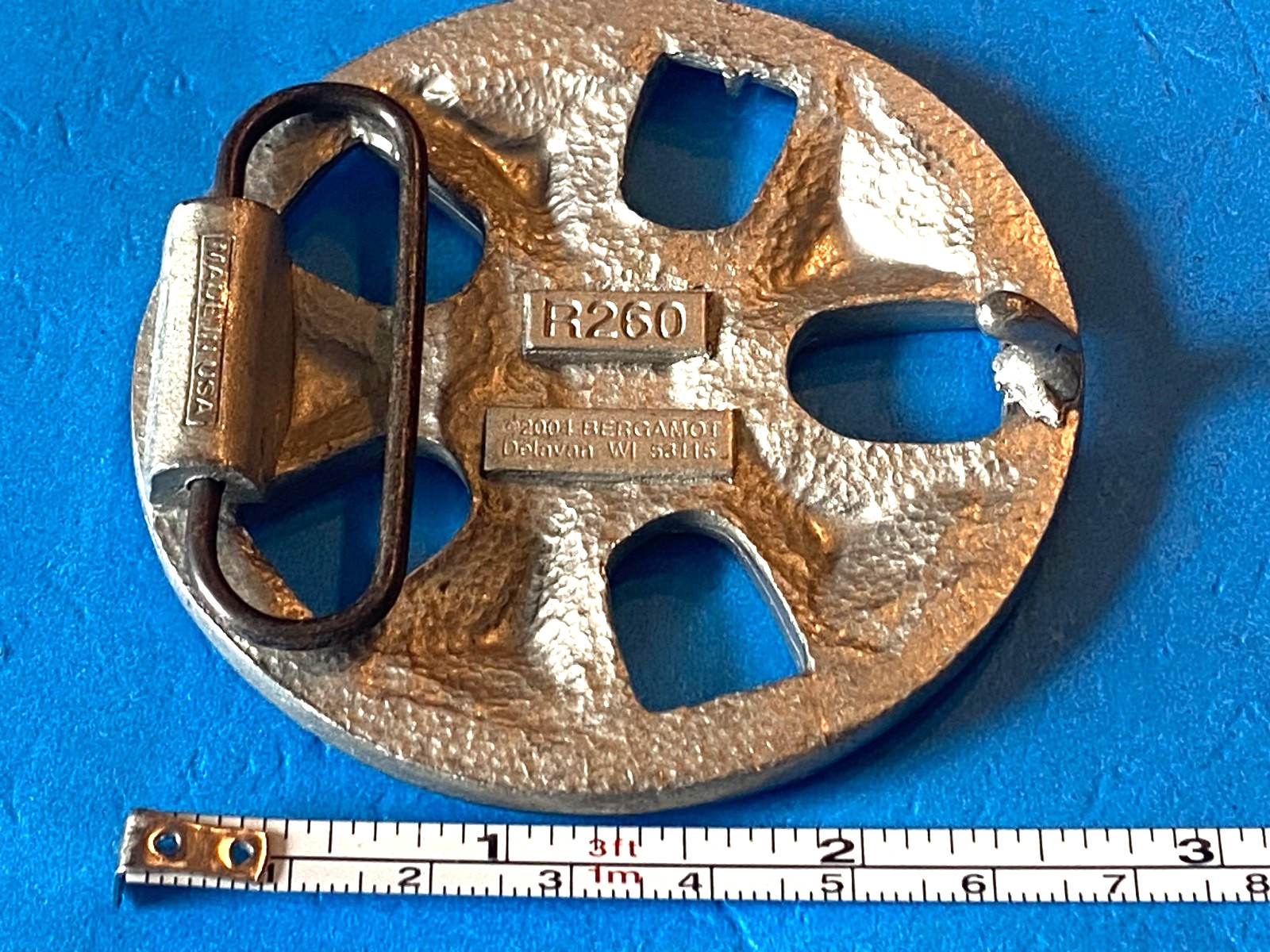 Vintage Bergamot Mag Wheel Rim Rims Hub cap Belt Buckle