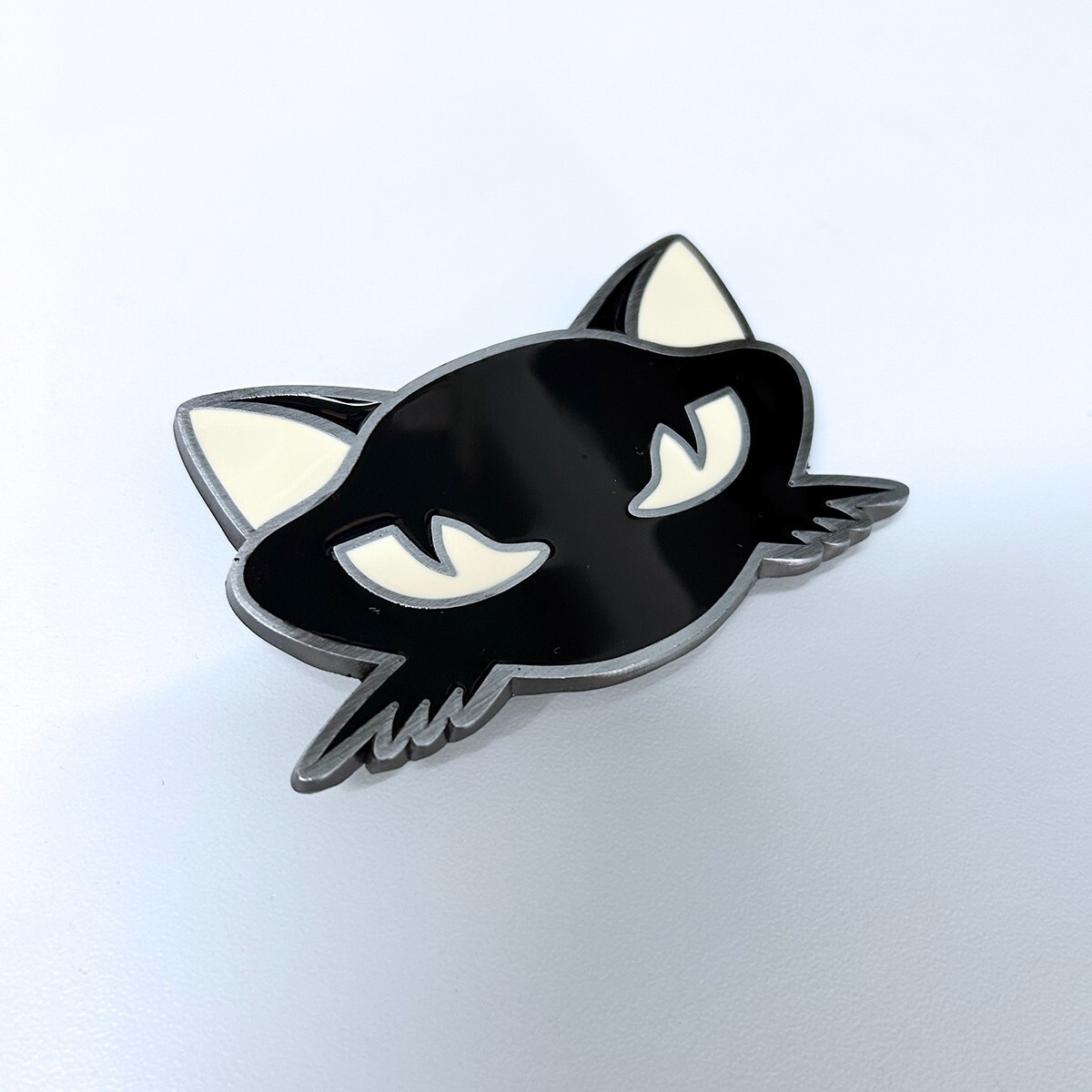 Vintage Style Black Enamel Cat Animal Belt Buckle