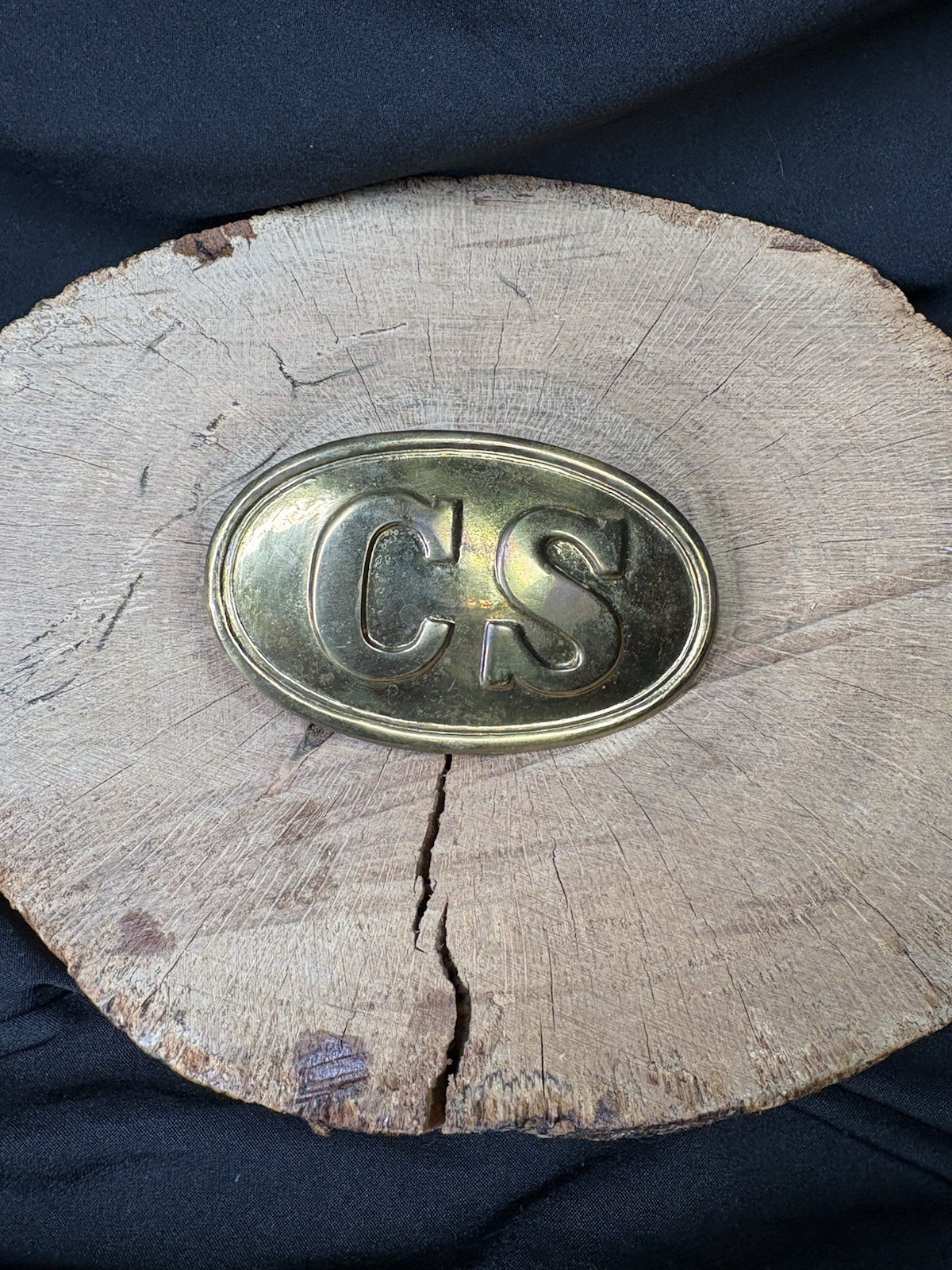 Confederate CS Civil War Reproduction Oval Belt Buckle