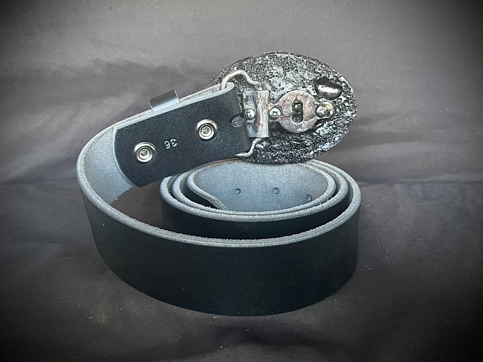 Pumice Stone Belt Buckle Archive Mixed Media Industrial Art OOAK Darren McNeese
