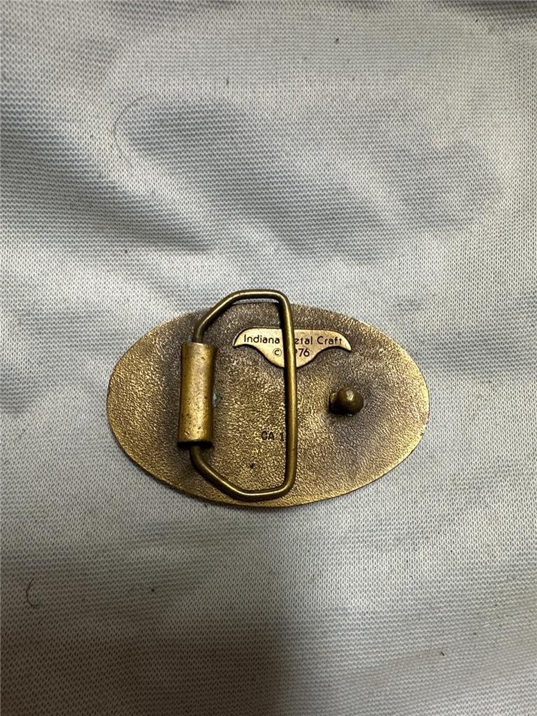 Vintage Indiana Metal Craft Belt Buckle, 1953 Corvette