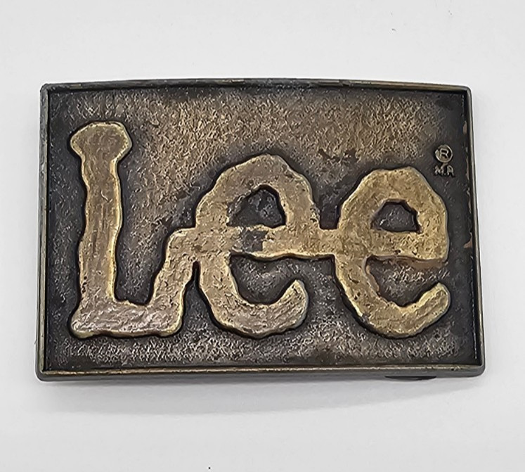 1980s Lee Jeans Brass Belt Buckle – Vintage