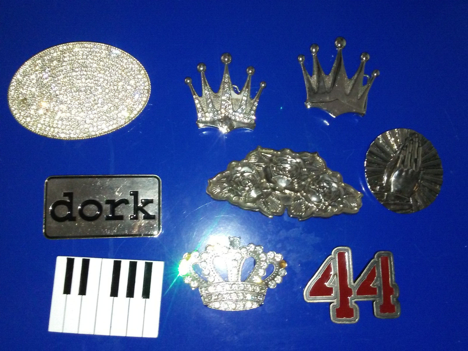 Vintage Large Heavy Metal Nostalgic OLD SCHOOL Belt Buckles Lot Of 10 Pieces