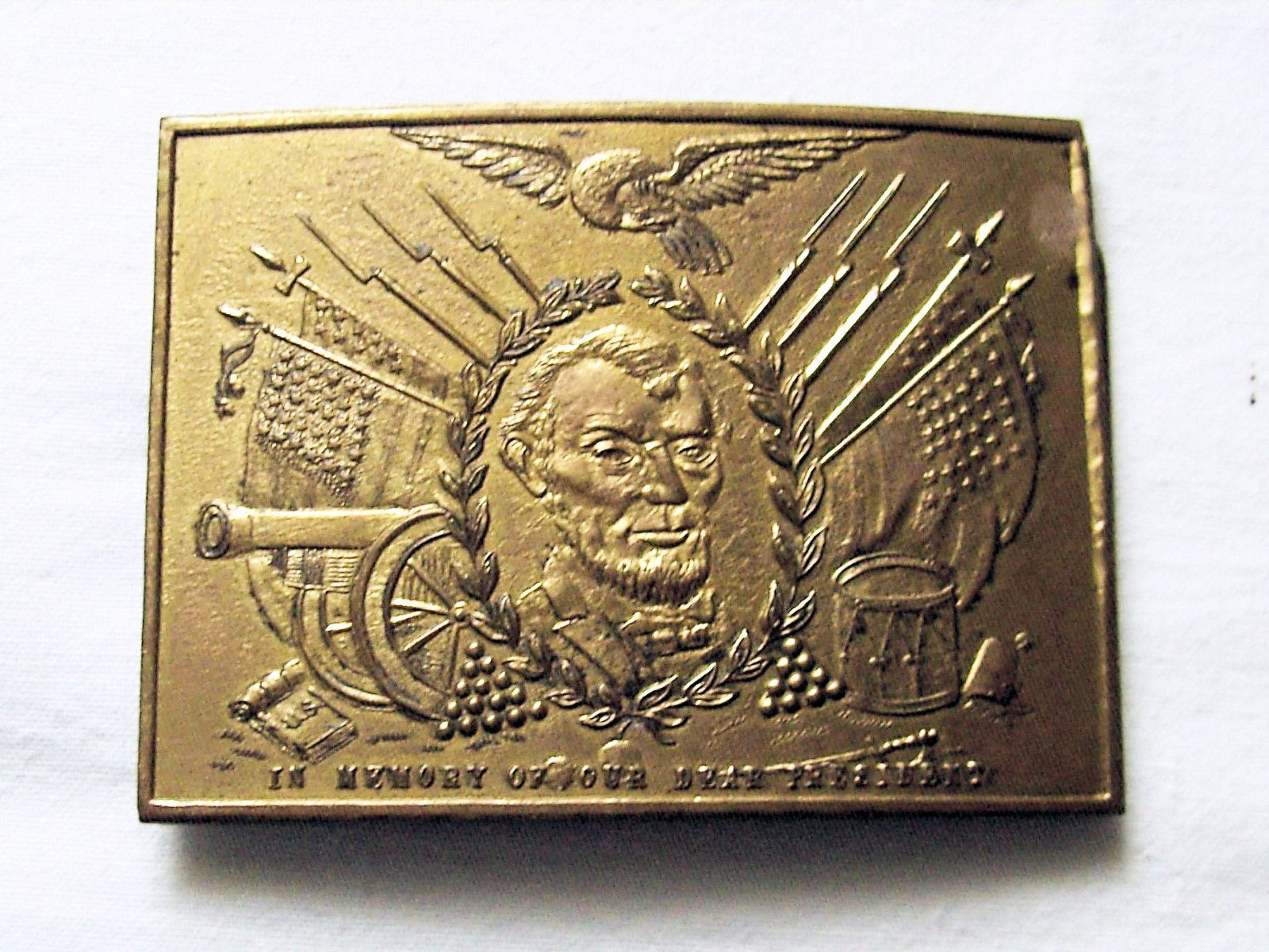 United States in Memory of our President Belt Buckle Brass Belt Buckle