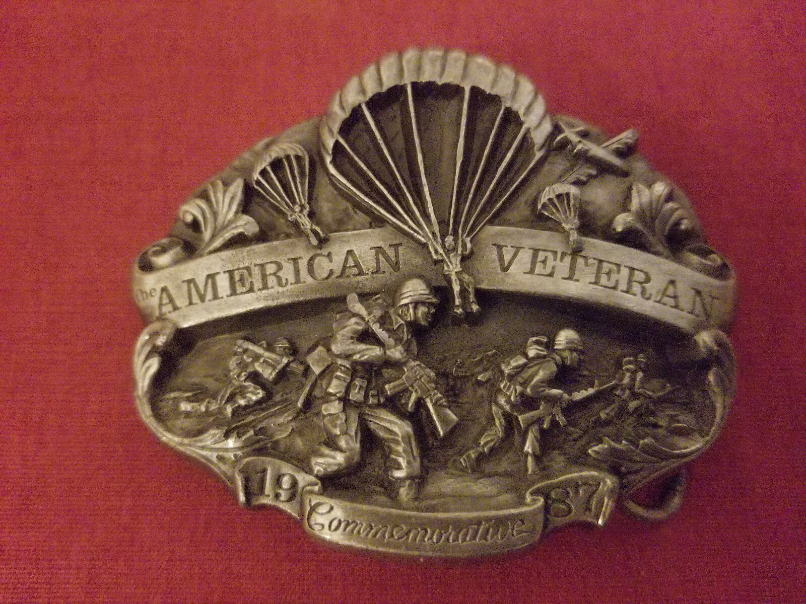 SISKIYOU THE AMERICAN VETERAN COMMEMORATIVE BELT BUCKLE 1987 LIMITED ED.339/2500