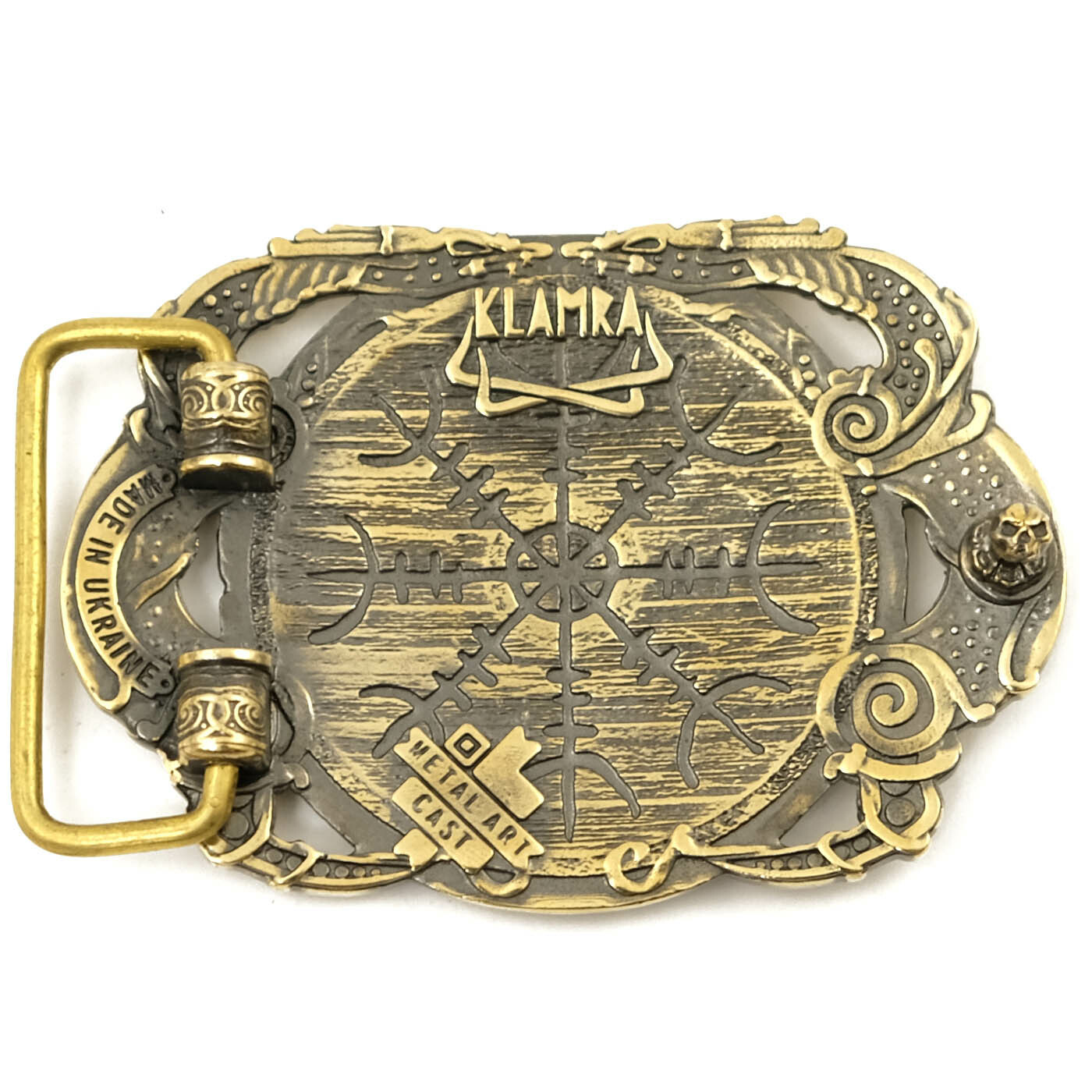 Helm of Awe belt buckle, Viking Helm of Terror Old Norse Scandinavian Pagan