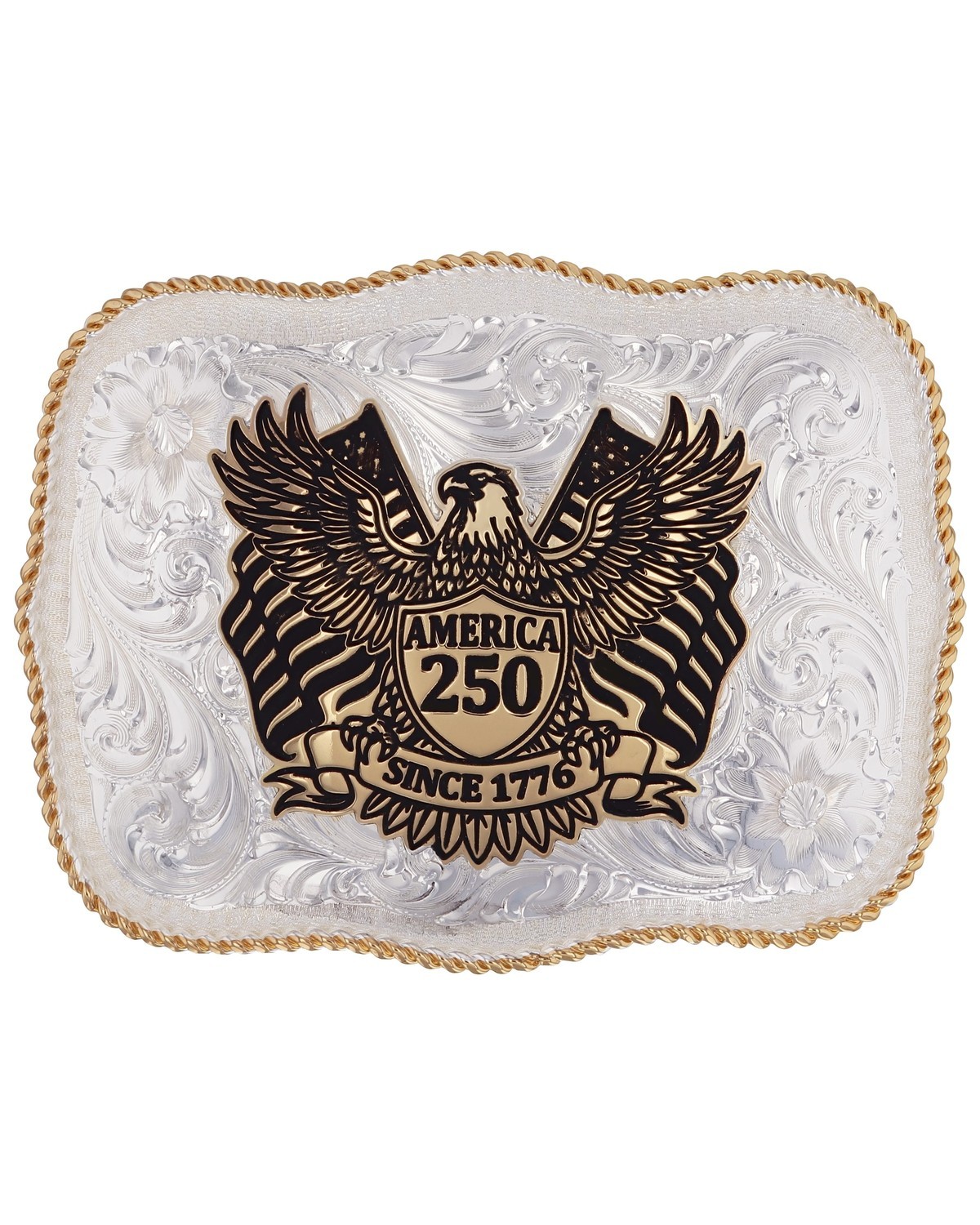 Montana Silversmiths Scallop America 250 Belt Buckle – 860F-3508X