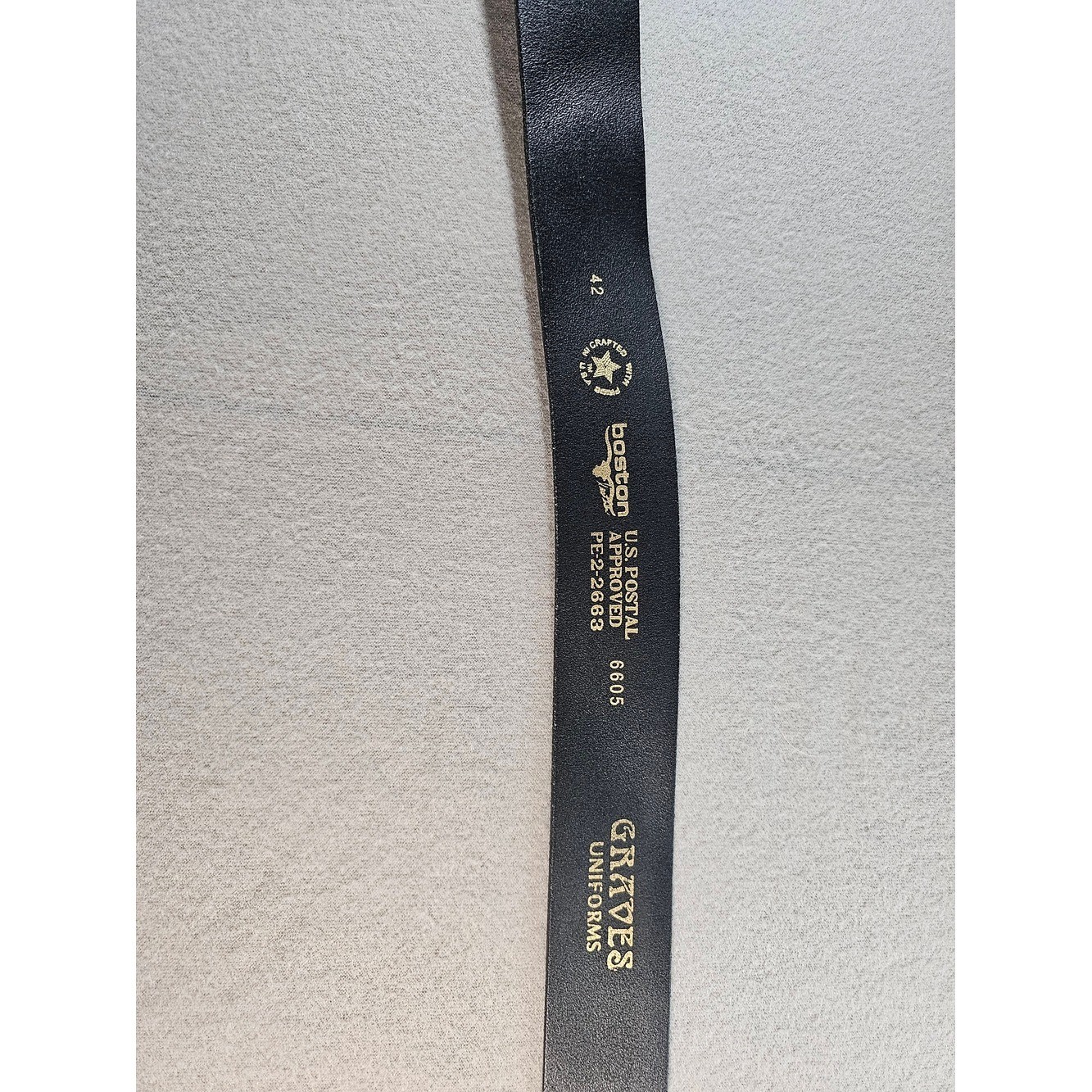 Graves Uniform Genuine Leather Black Men&rsquo;s Belt with Silver Buckle Size 42