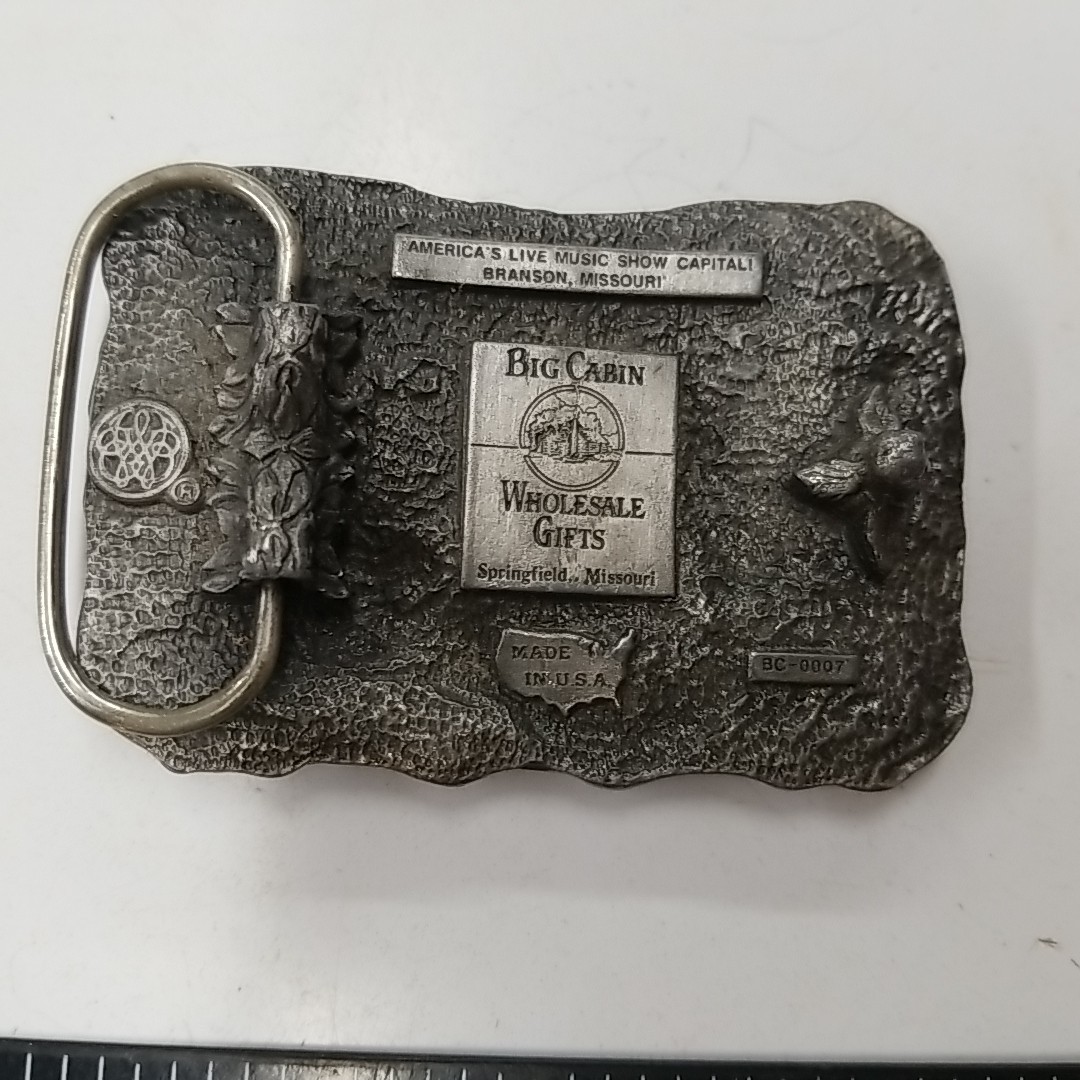 BRANSON MISSOURI Belt Buckle BC-0007~Enamel Banjo Fiddle~Big Cabin Wholesale #77