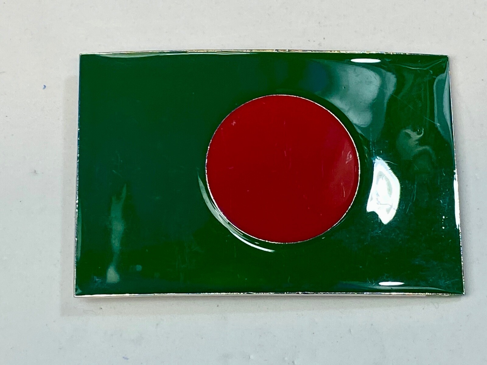 Something Different! Bangladesh National Flag Green, Red Circle Belt Buckle
