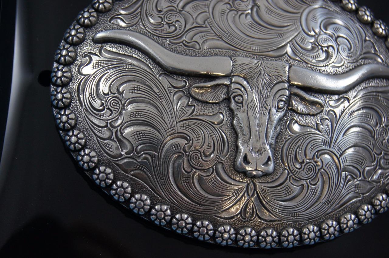 Nocona Western Oval LONGHORN Belt Buckle 37981