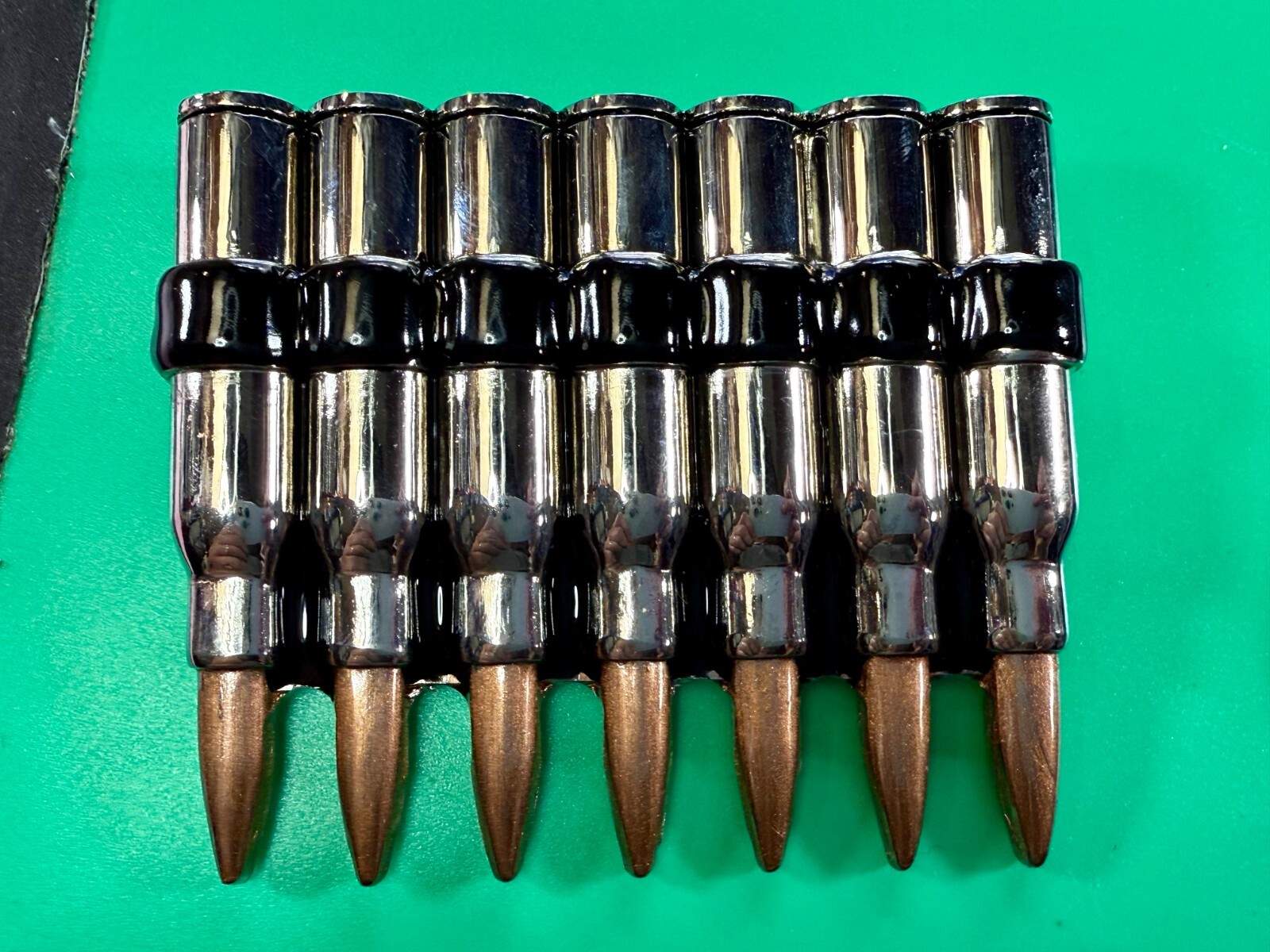 Ammo Bullets Clip MOS Figural Seven Shots Gun Collectors Heavy Large Belt Buckle