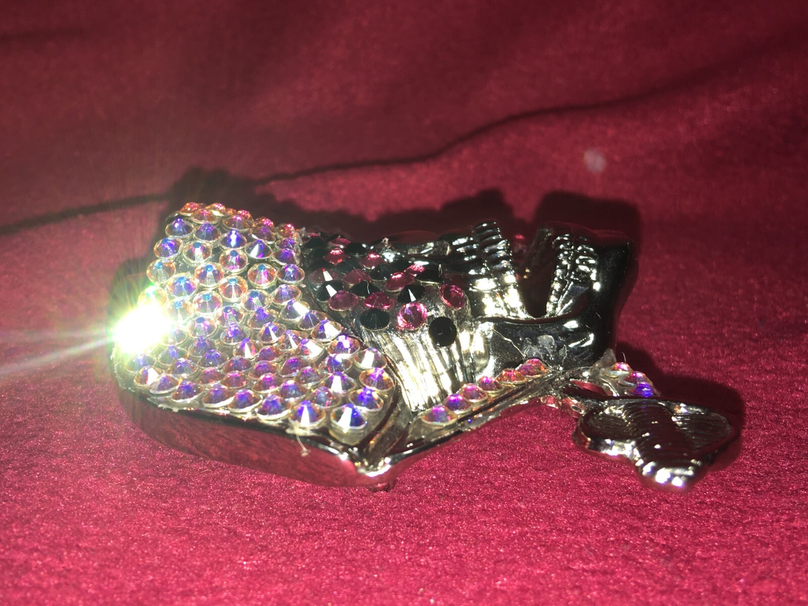 Crystal Rhinestone Purple Pirate Belt Buckle