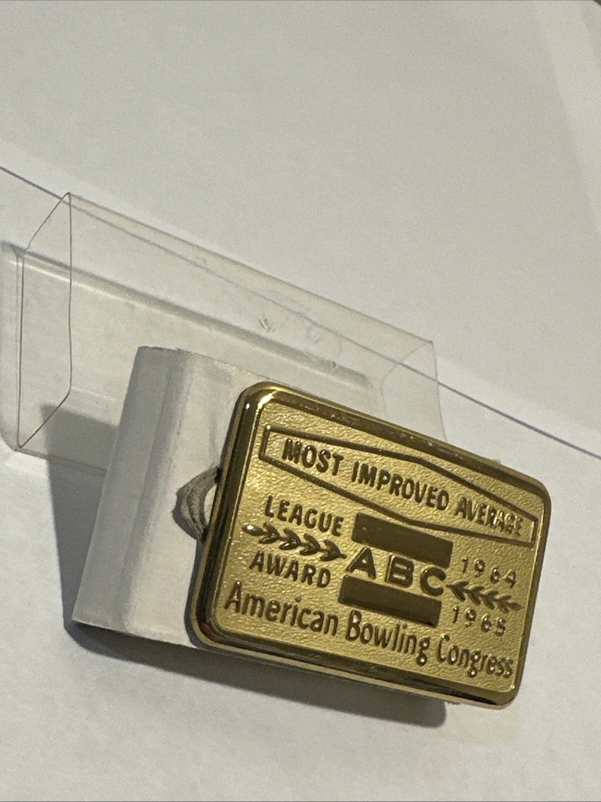 American Bowling Congress Belt Buckle Most Improved Average Award 1965-1965