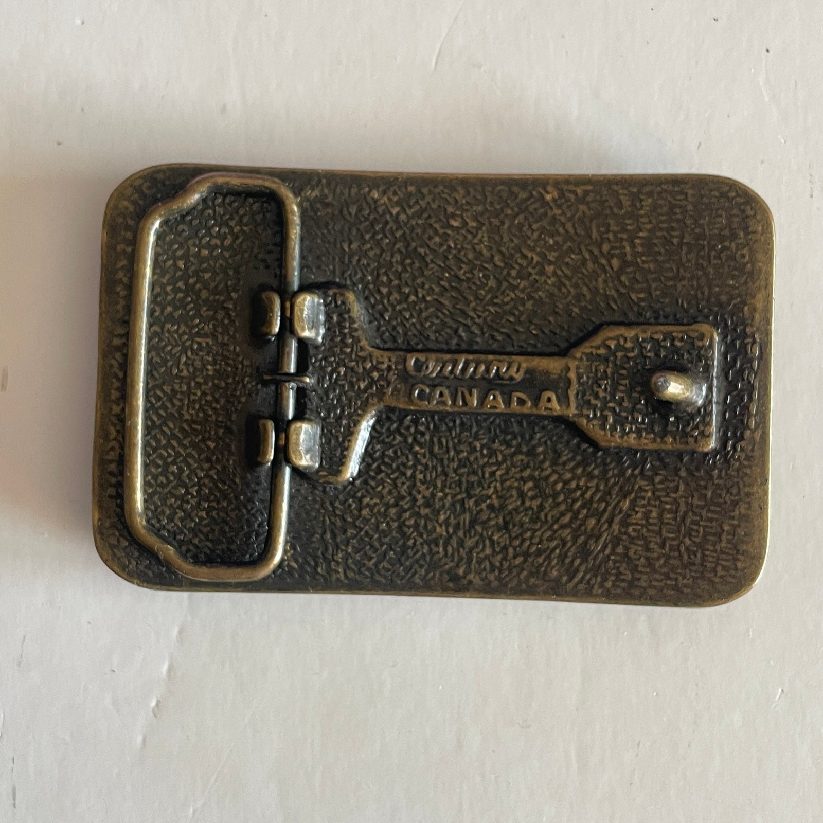 Century Canada Brown Leather Belt Buckle – Deer/Buck Vintage Tooled Stamped