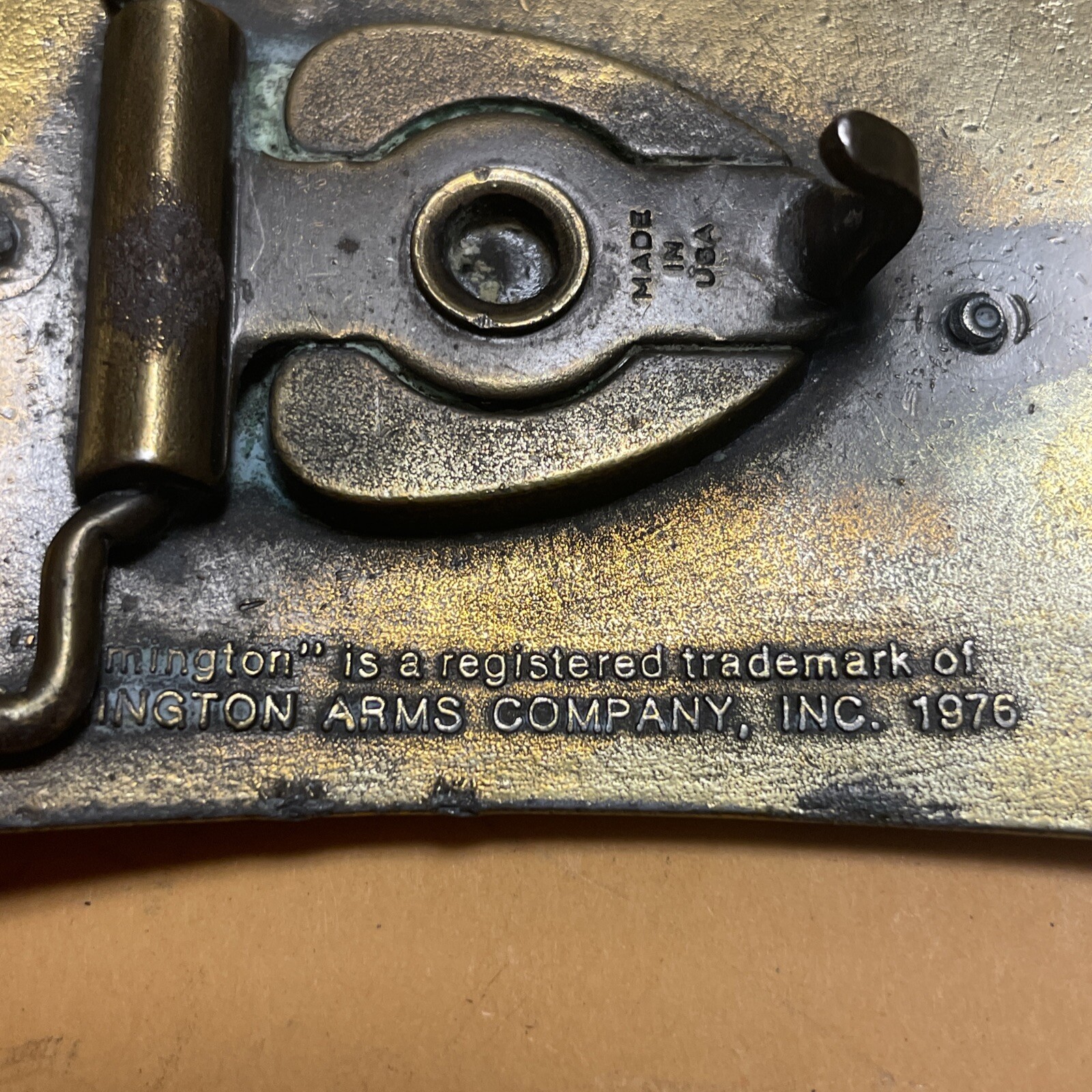 Vintage Remington 1816 Flintlock Rifle belt Buckle 1976 USA Made
