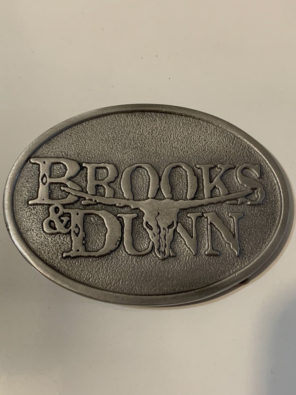 Brooks and Dunn Belt Buckle Solid Metal Country Music Pewter