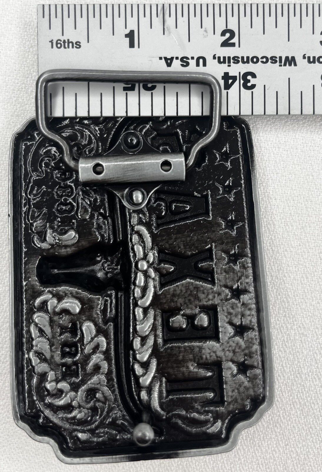 Cowboy Texas Long Horn Silver Metal Belt Buckle