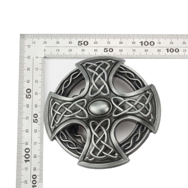 Celtic Cross Belt Buckle Western Cowboy Motorcycle Riding Belt Buckle
