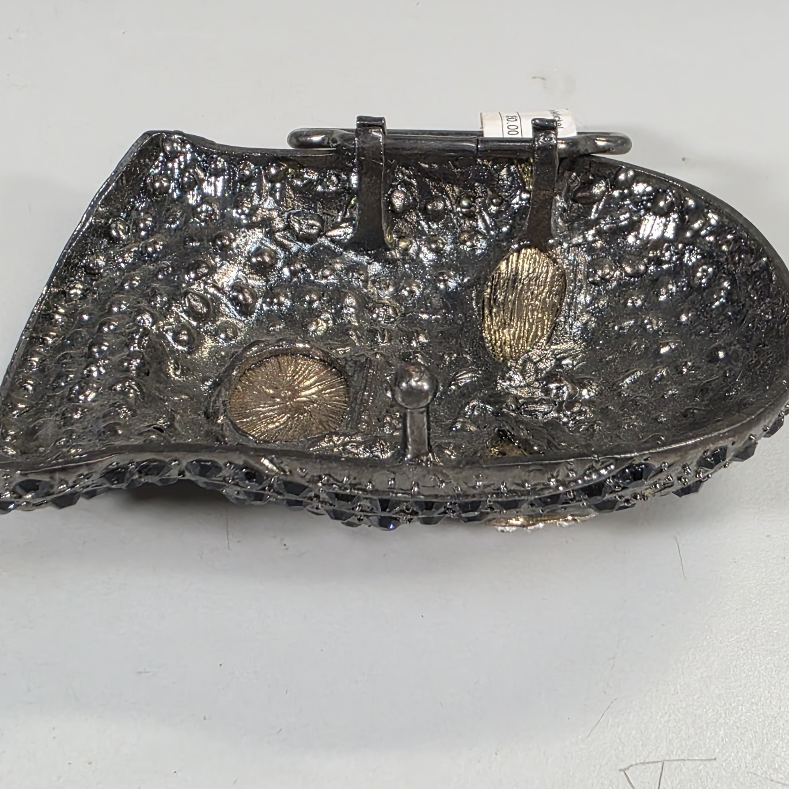 Men&rsquo;s Hip Hop Gun Metal Black Goon Mask Belt Buckle Rhinestones