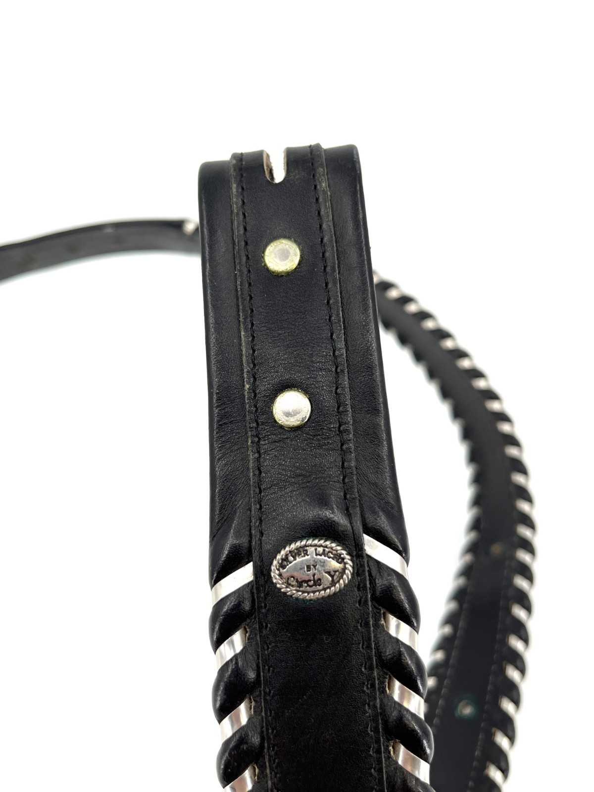 Circle Y Silver Laces Belt Lot 2 Straps 1 Crumrine Buckle Interchangeable