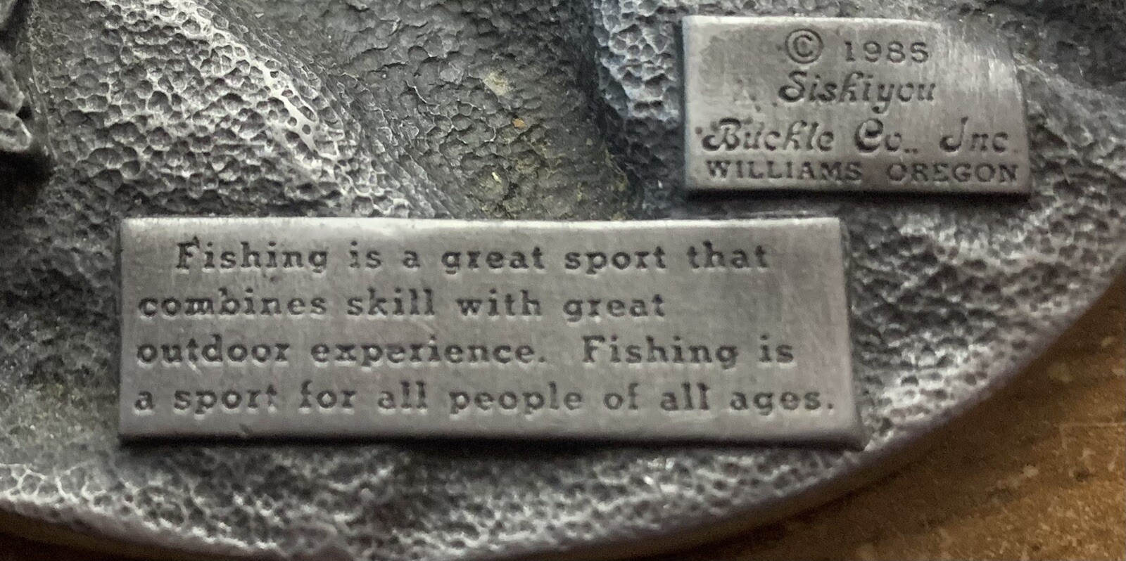 I&rsquo;d Rather Be Fishing Belt Buckle, Siskiyou Buckle Co Inc, Williams Oregon
