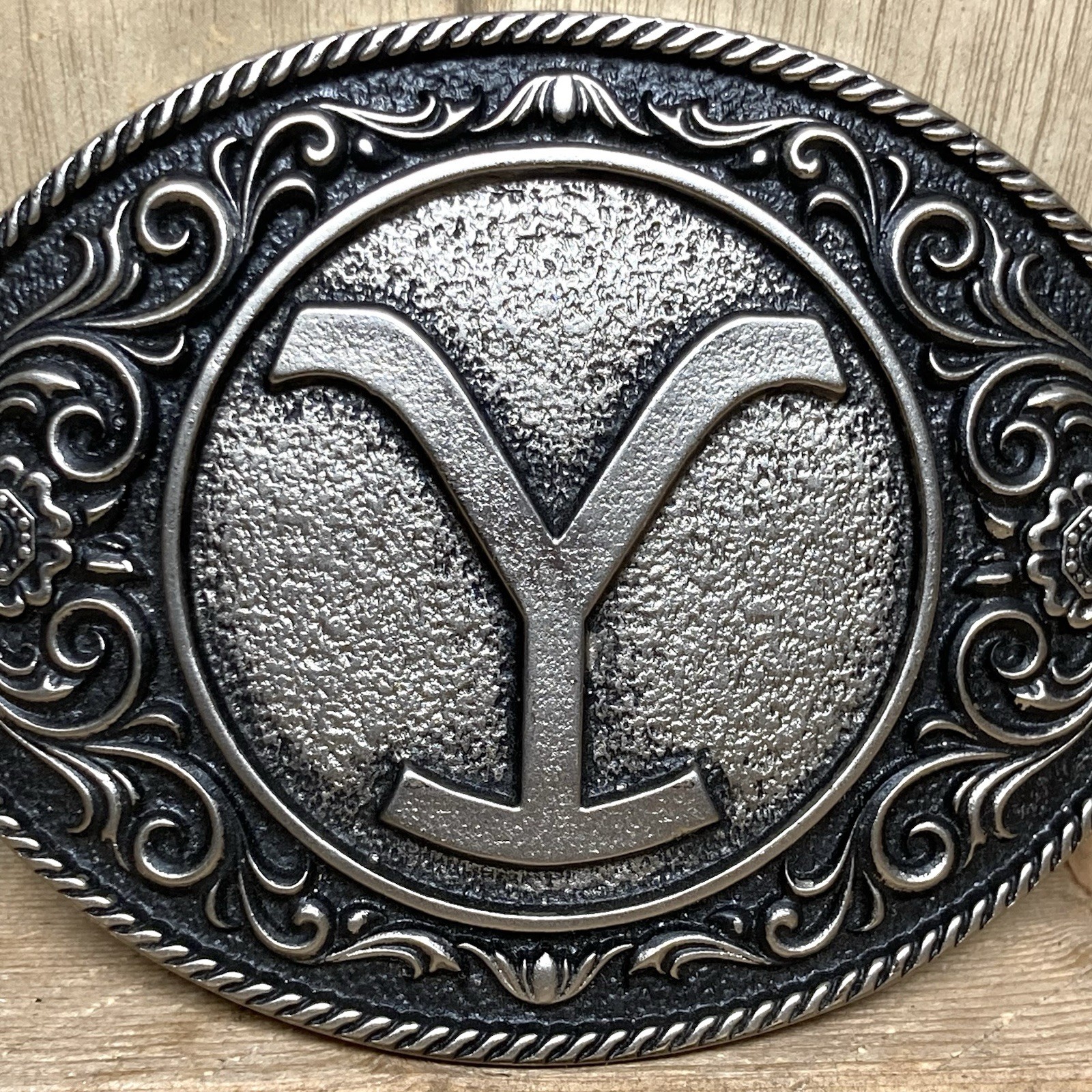 Montana Silversmiths Embellished Y Logo Attitude Belt Buckle