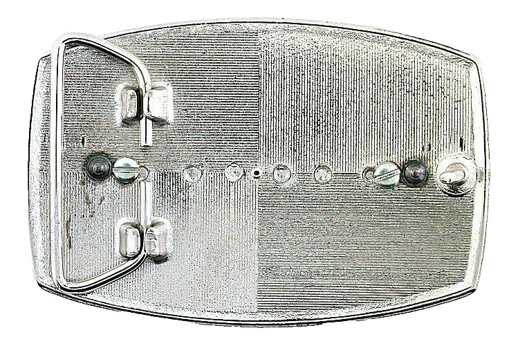 Silver Gold Color 1921 Morgan Silver Dollar Rectangle Frame Buckle EPBB213/2624