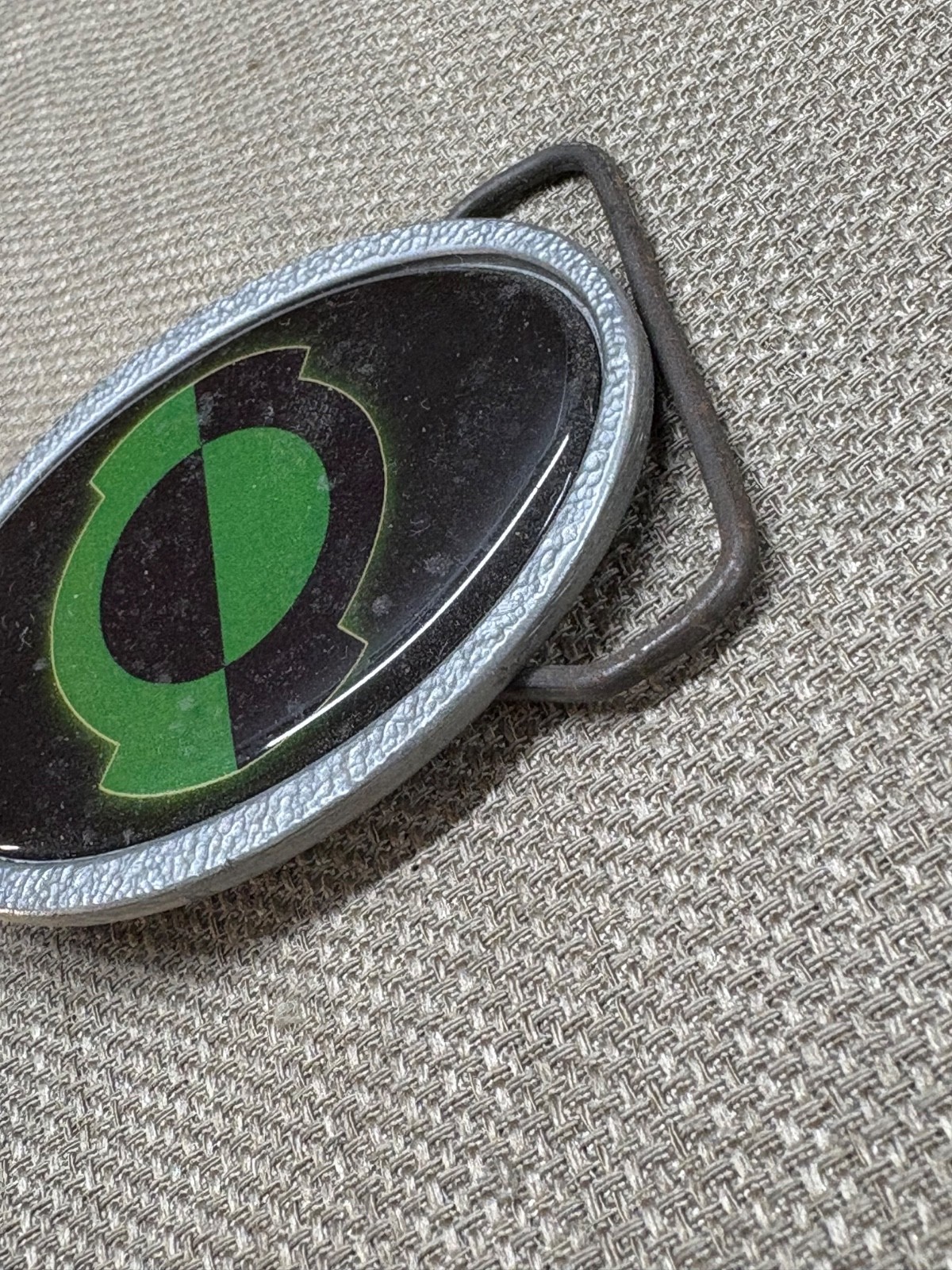 Green Lantern Belt Buckle Green Black Metal Round 3&Prime; in size