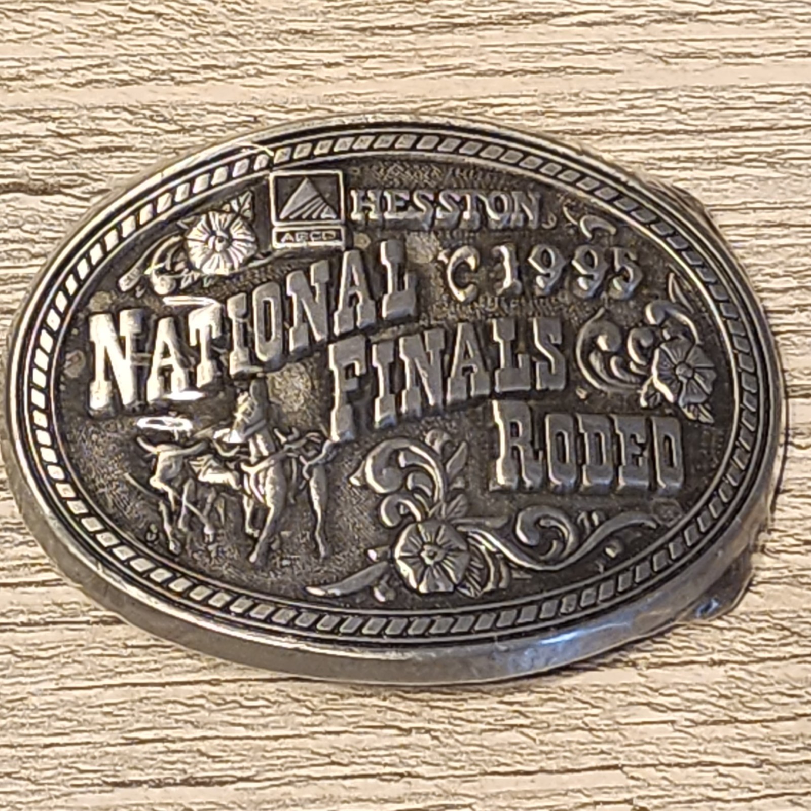 Choice Hesston Belt Buckle – Miniature Collection Buckle – National Finals Rodeo
