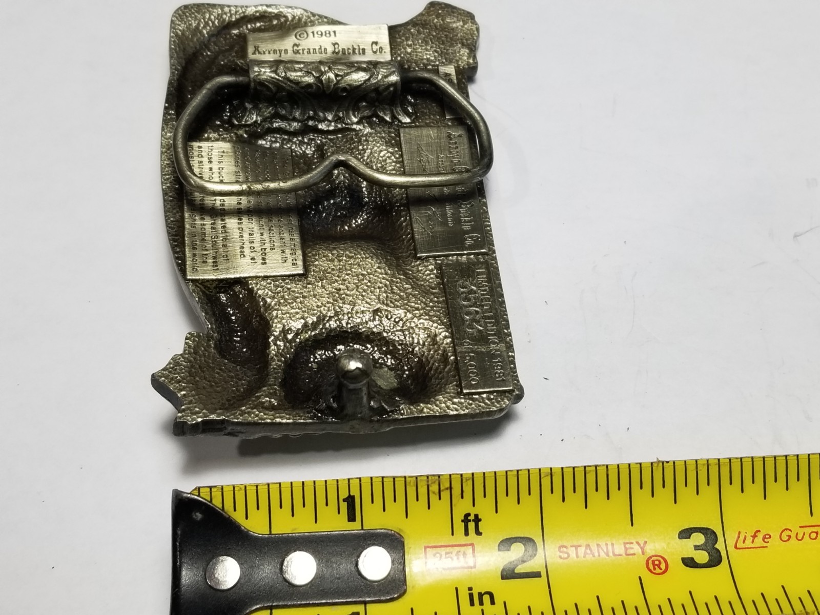 Texas style ,BELT BUCKLE BRASS, by Arroyo-USA GREAT CHRISTMAS GIFT IDEA