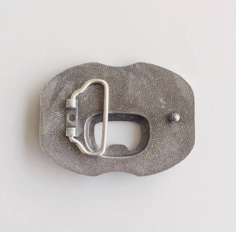 Western Men Zinc alloy Leather Belt Buckle Silver Number Shape Pattern