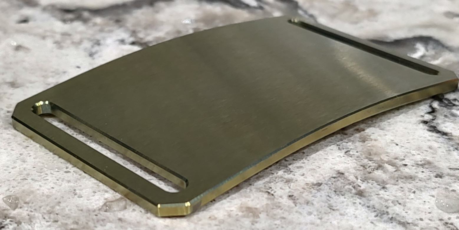 GRIP6 BELT BUCKLE – TITANIUM in LIGHT GREEN – for WOMEN and MEN – 1.5 INCH WIDE