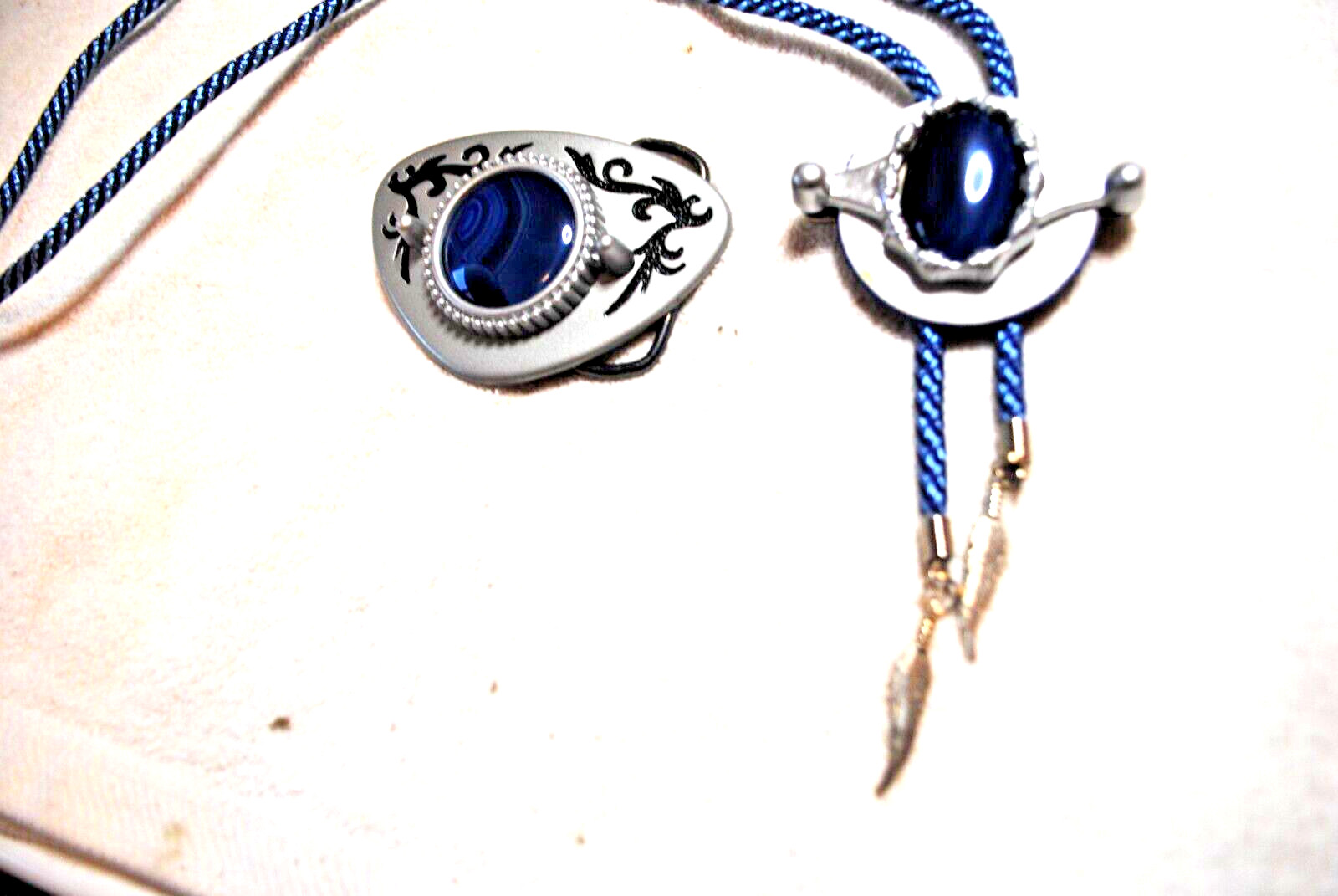 Western Belt Buckle and Bolo Tie Set