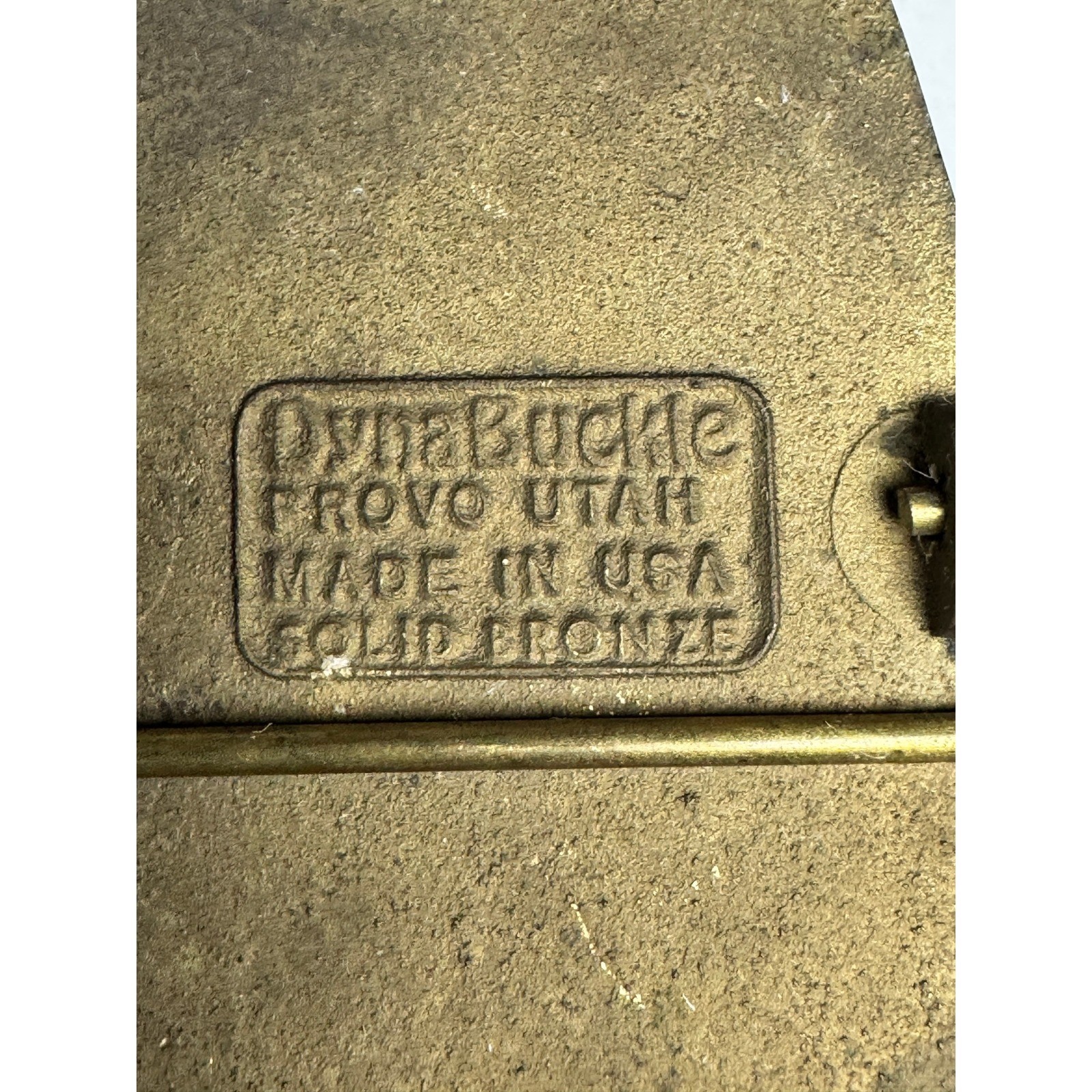 Vintage DYNA BUCKLE CRC Chemicals Belt Buckle Solid Bronze Made in USA Utah