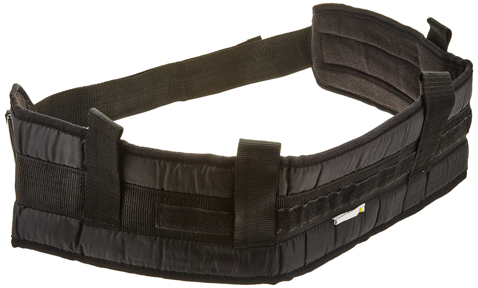 Sammons Preston Padded Gait Belt with Handles, 5.5&Prime; Wide Large – Black, Grey