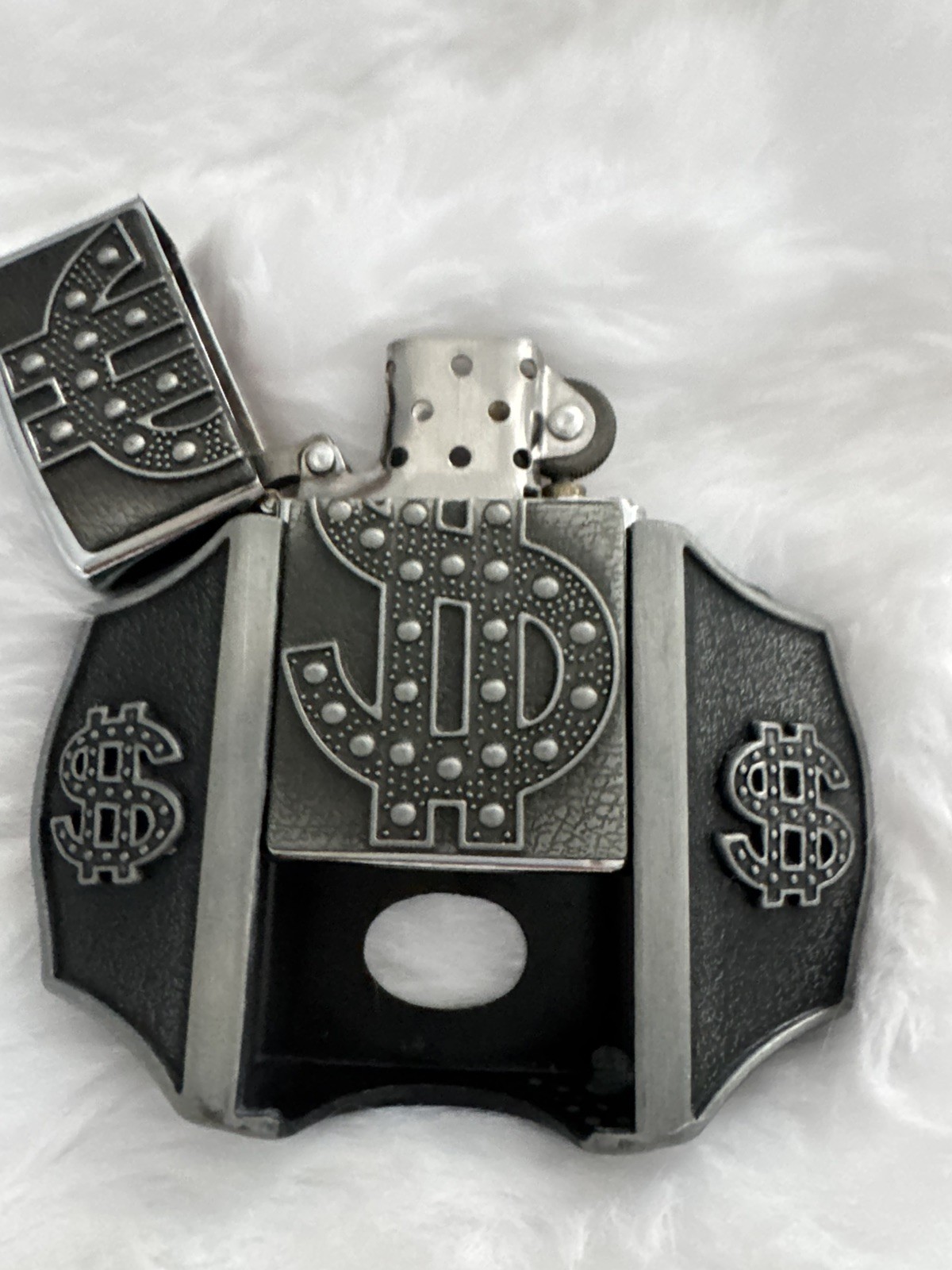 New Men’s Money Sign Lighter Buckle Belt Buckle New
