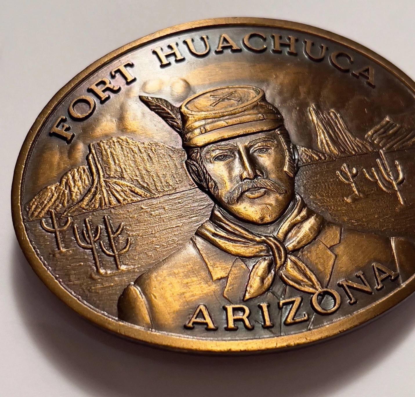VTG Belt Buckle Fort Huachuca Arizona 11th Signal Group Reenlistment Ltd Edition