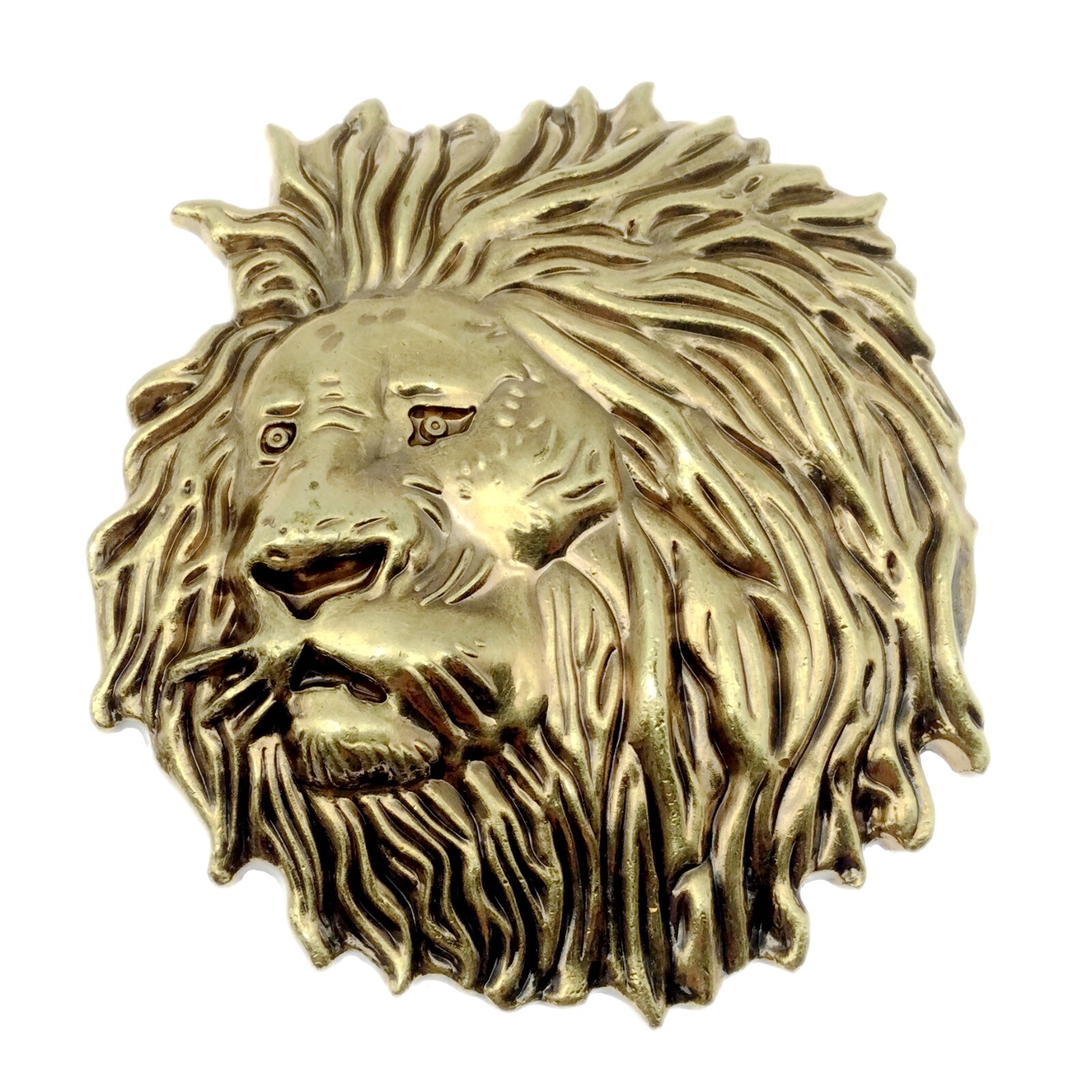 Lion Belt Buckle Western Cowboy Native American Motorcyclist (HLN-04-G)