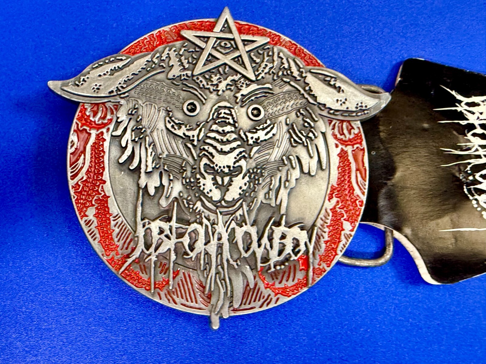 Lamb of God Symbol Logo Job for Cowboy American Heavy Metal Band Belt Buckle