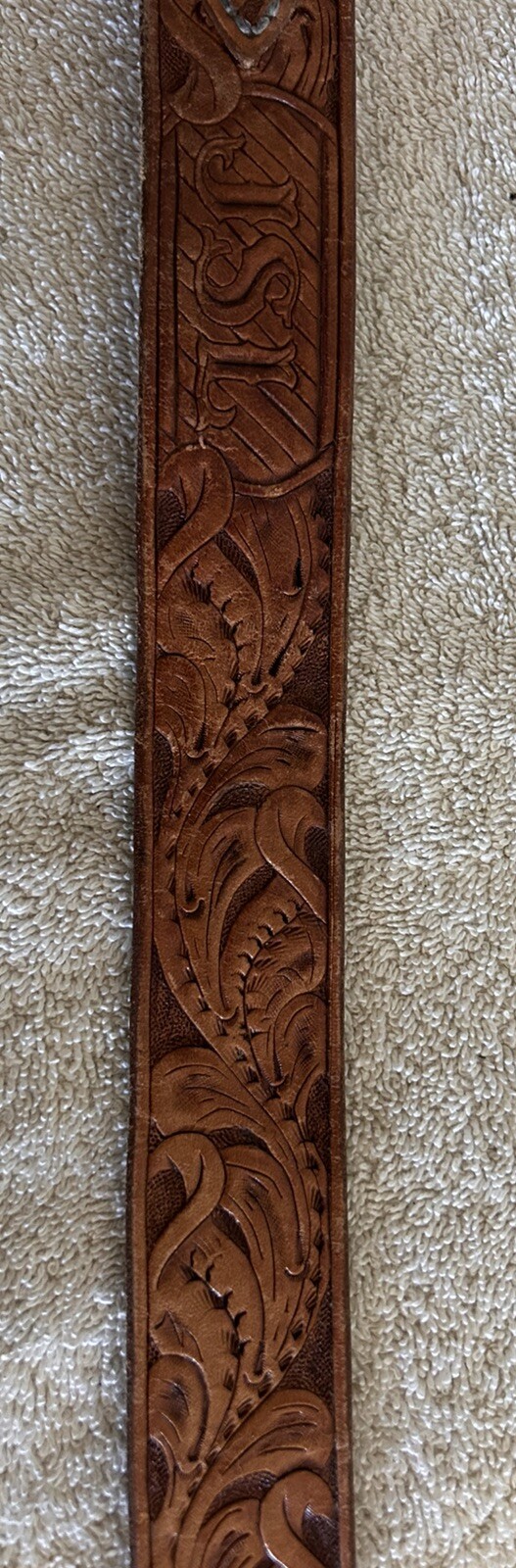 Western Vintage Men&rsquo;s Belt Buckle Custom Personalized Monogrammed Leather Belt