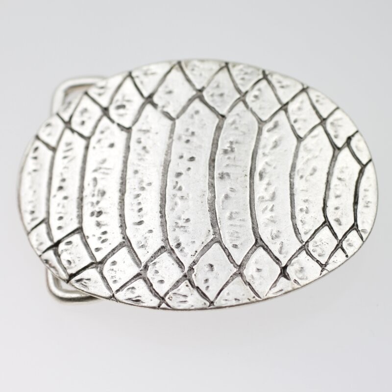 Vintage Croc Belt Buckle Antique Silver – Classic & Expressive Retro Design