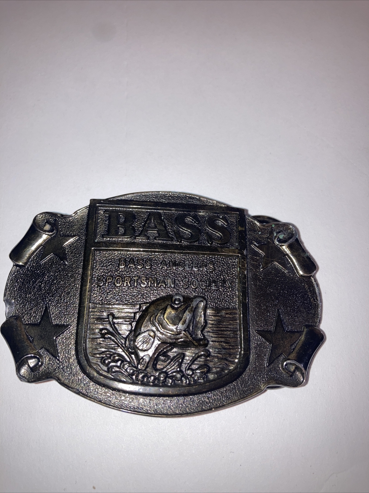 Bass Anglers Sportsman Society (B.A.S.S.) Brass Belt Buckle