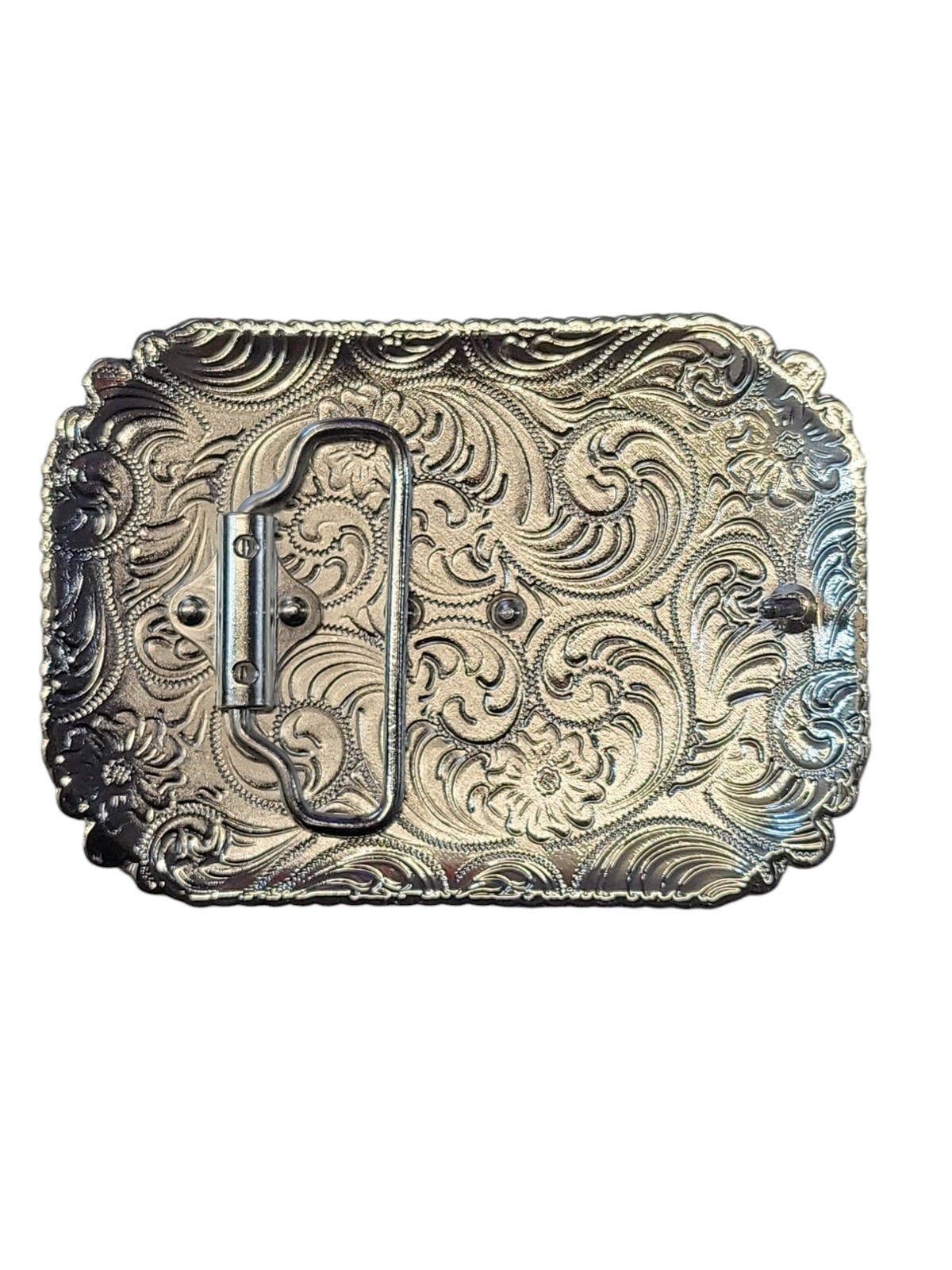 Cowboy Belt Buckle For Man – Bull Rider 4 1/4&Prime;x3 1/8&Prime; Silver Tone/Gold