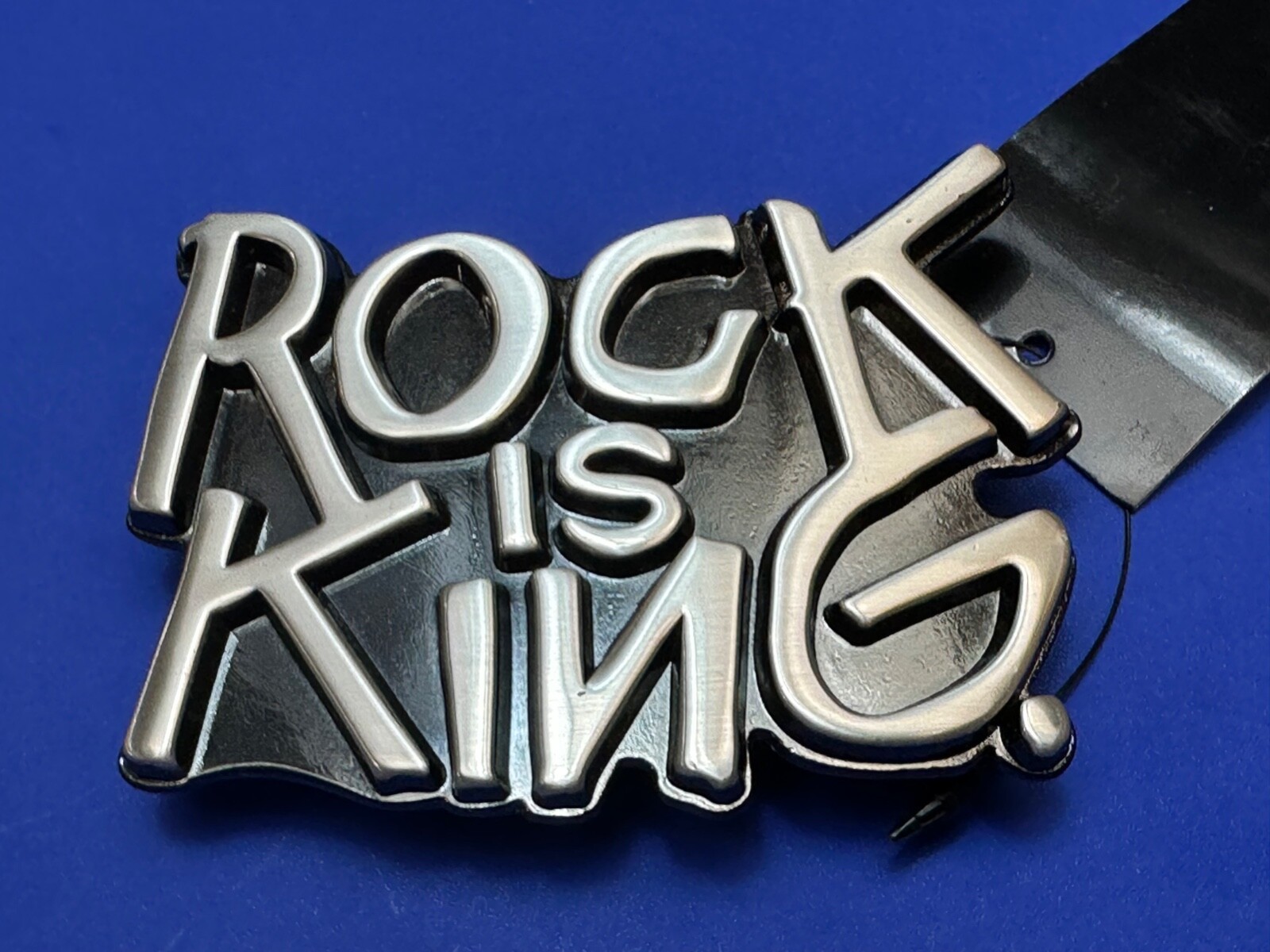 Rock Is King – Fashion Music Brand NOS Raised Letters Belt Buckle – In Box