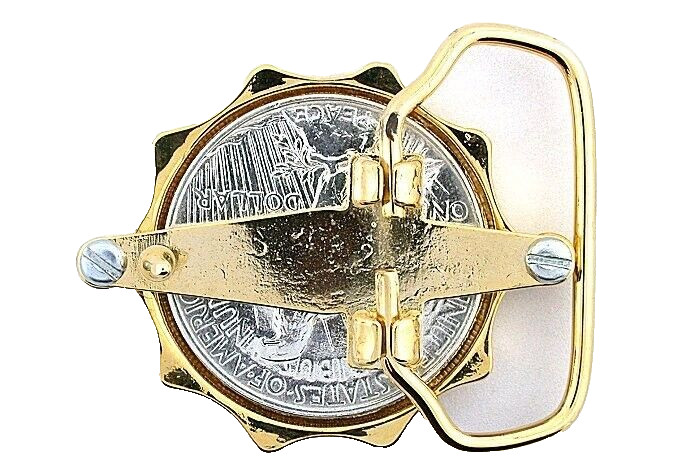Gold Color REAL 1922 Peace Silver Dollar Belt Buckle EPBB154/62324