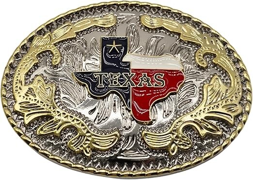 Texas State Map Flag Western Rodeo Cowboy Cowgirl Belt Buckle Hebillas Vaqueras