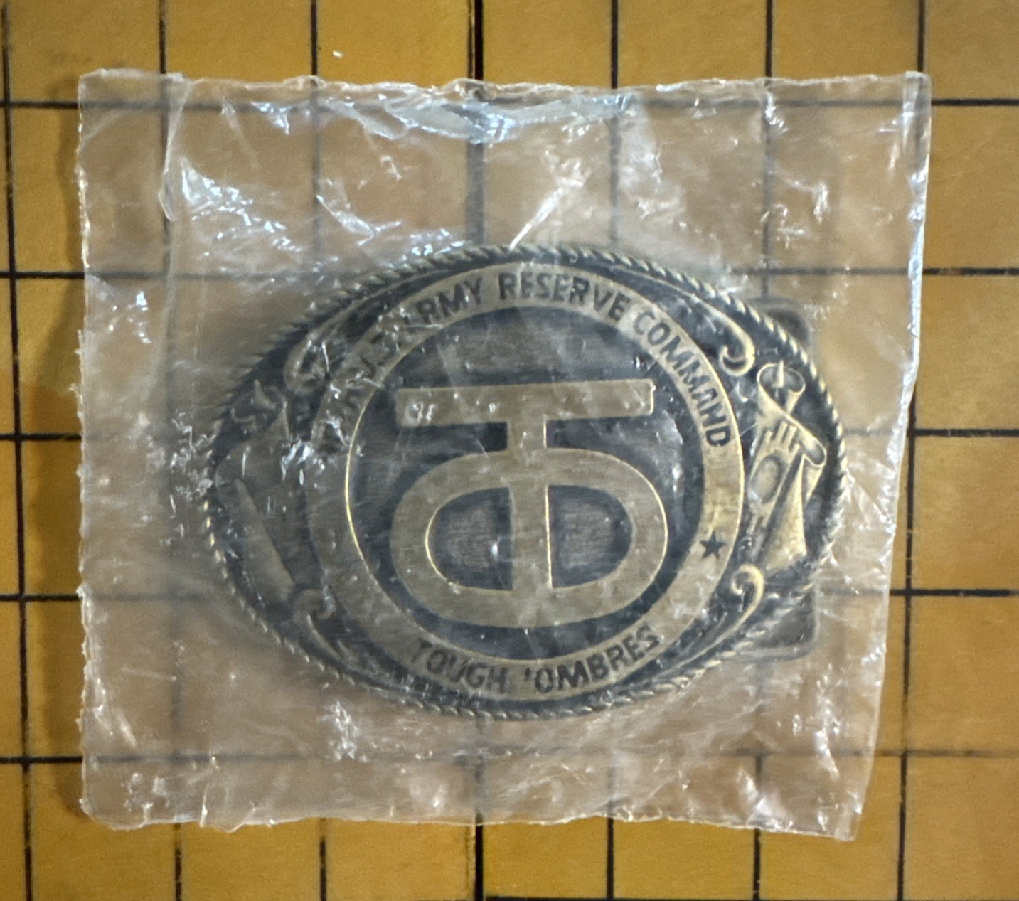 90th U.S. Army Reserve Command “Tough ‘Ombres” Brass Belt Buckle